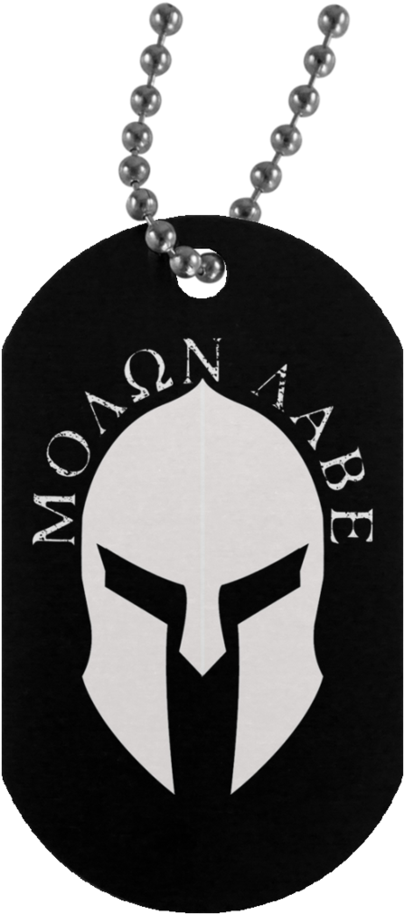 Molon Labe Dog Tags - Don't Kneel Us Flag Necklace - United States Patriotism (1024x1024), Png Download