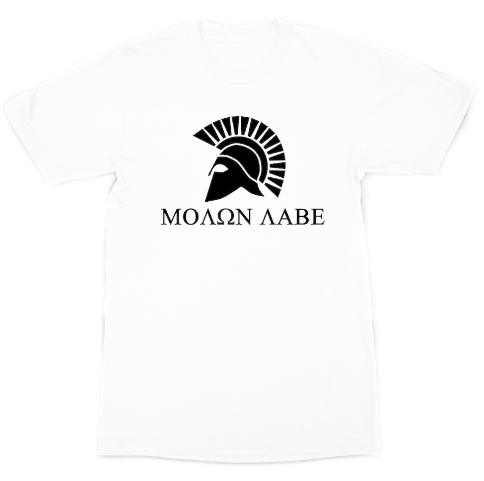 "molon Labe" Two Sided ﻿premium Sublimation Adult T-shirt - Molon Labe Spartan Helmet Decal Premium 5inch Black| (1024x1024), Png Download