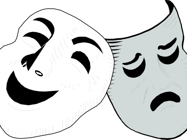 Theater Masks Clipart - Theatre Masks Vector (640x480), Png Download