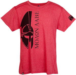 Molon Labe - Spartac Australia - Baseball Jersey Red And White (320x480), Png Download