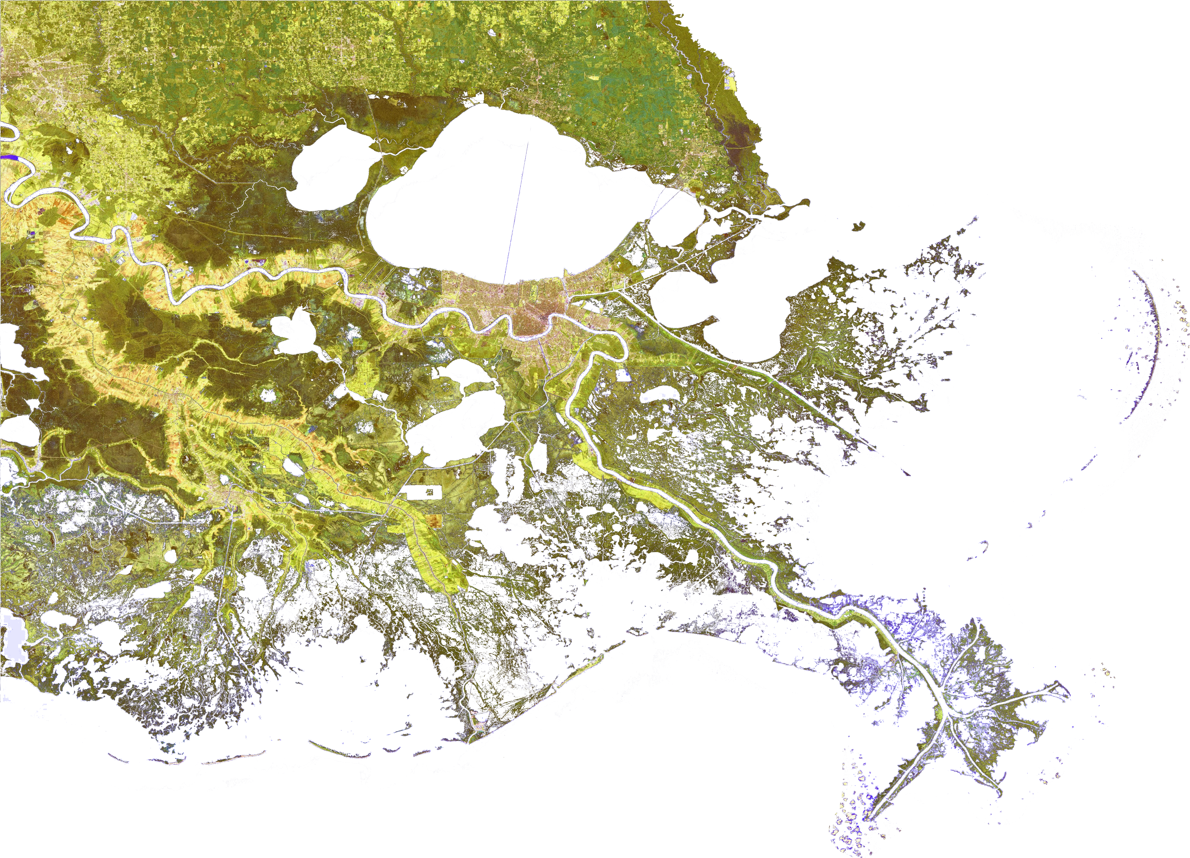 500m Resolution Ground Cover (4095x2960), Png Download