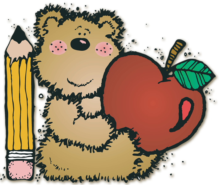 Dj Inkers Bear Apple Clipart Vector Transparent Download - Dj Inkers School Clip Art (711x602), Png Download