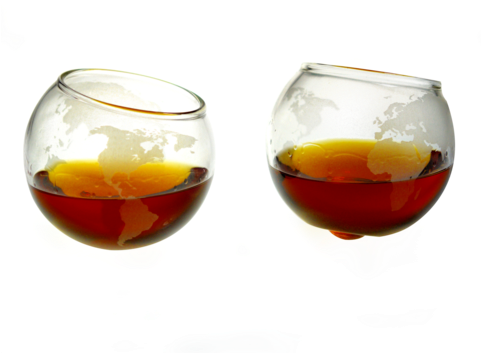 Spinning Globe Whiskey Glass - Whisky (480x371), Png Download