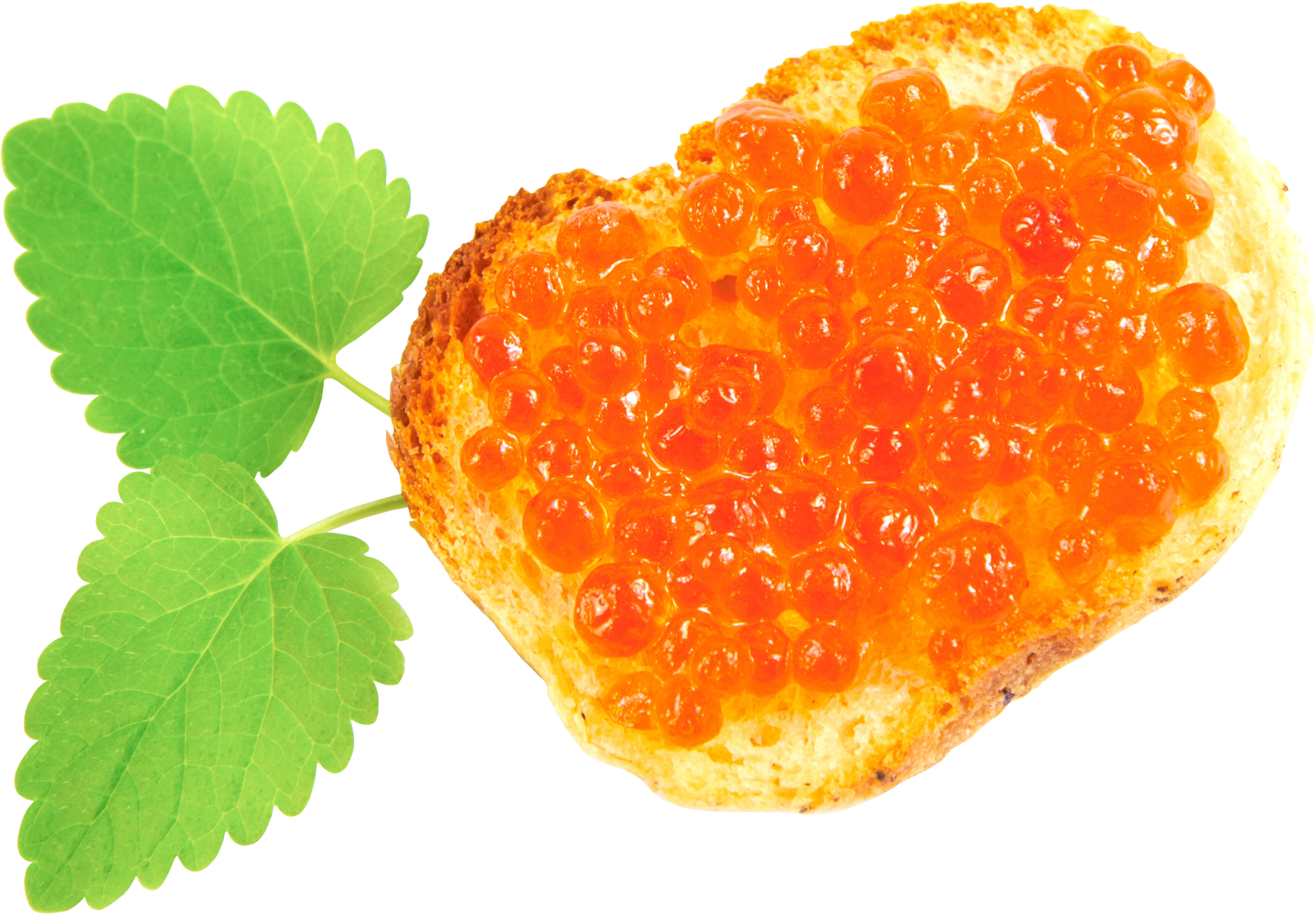 Caviar Toast Png Image - Бутерброд С Икрой Png (3658x2540), Png Download