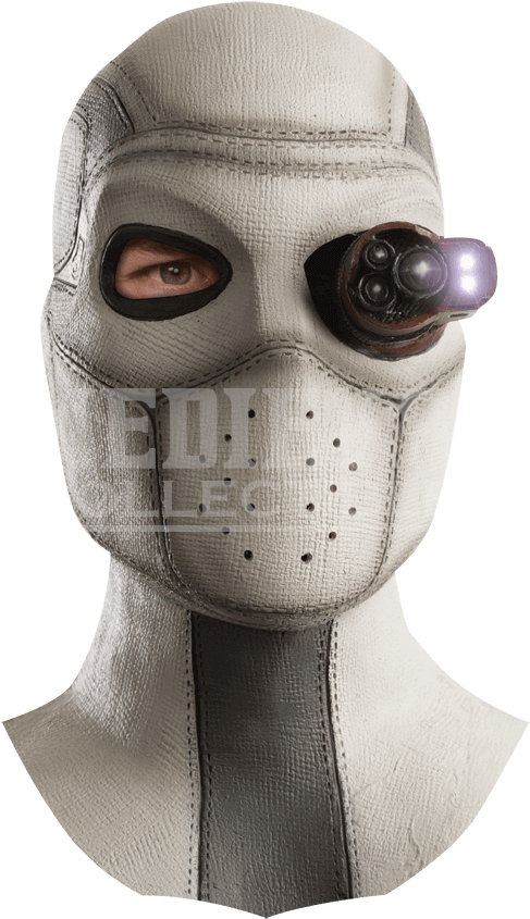 Adult Deadshot Light-up Latex Mask - Suicide Squad Light Up Deadshot Mask (850x850), Png Download