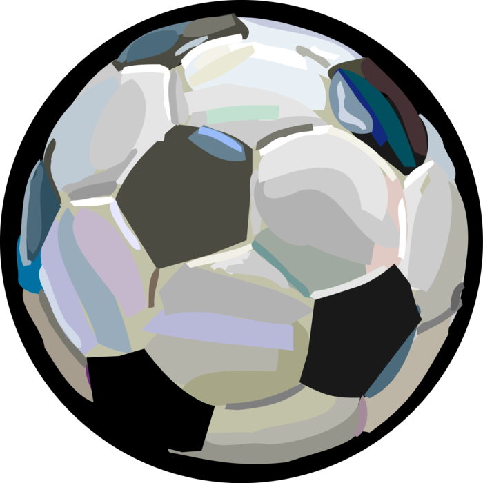 Vector Illustration Of Sport Of Soccer Football Game - Soccer Ball Wall Clock (700x700), Png Download