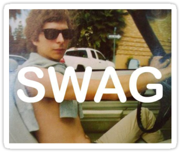 Michael Cera Swag Sticker - Michael Cera Swag (375x360), Png Download