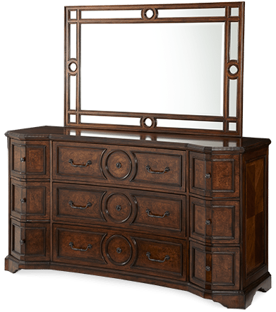 Zoom Images - Michael Amini Bella Cera 12 Drawer Dresser (600x510), Png Download