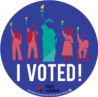"no Matter What Shape, Size, Or Color, New Yorkers - Nyc Votes (420x408), Png Download