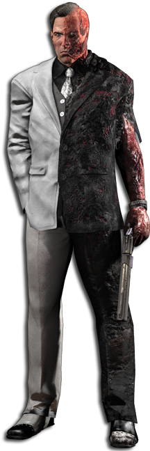 Two-face - Batman Two Face Arkham City (229x648), Png Download