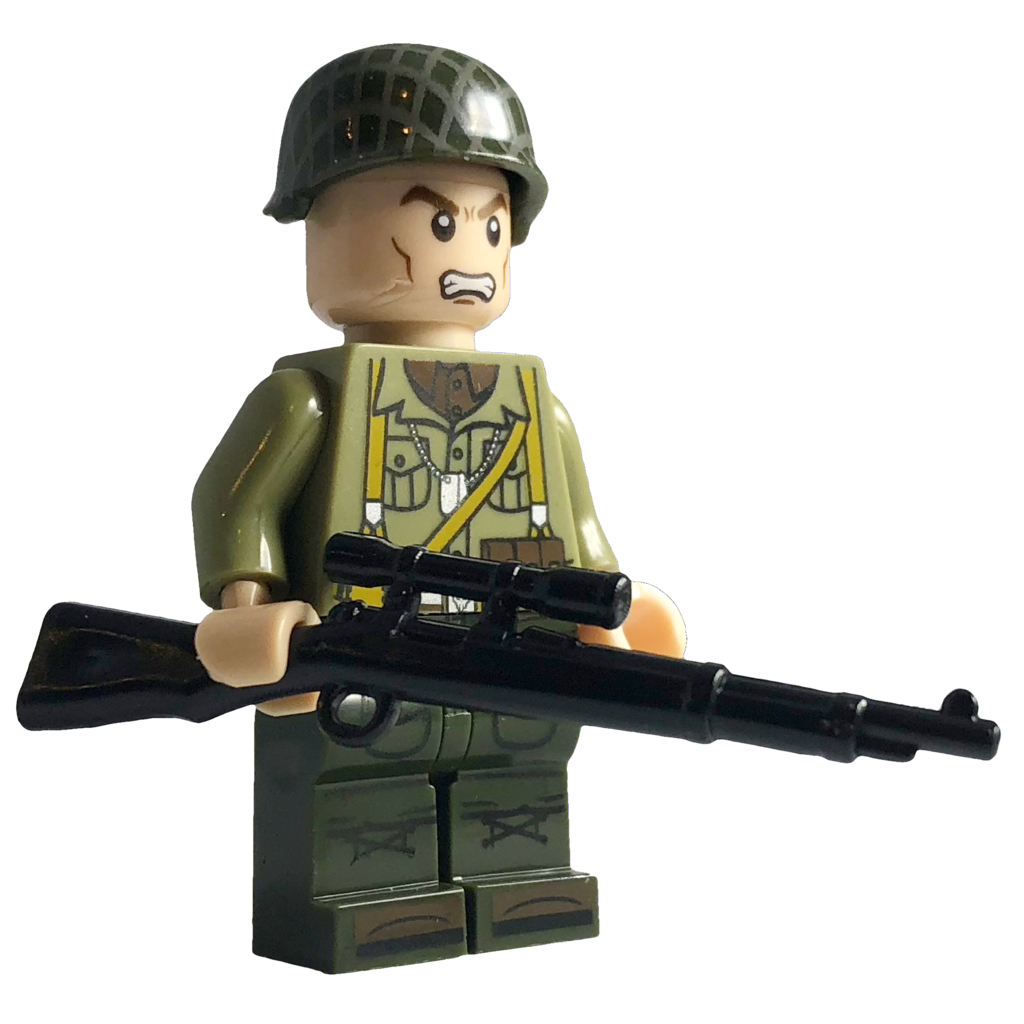 Minifig World War Ii American Normandy Sniper - Assault Rifle (1024x1024), Png Download