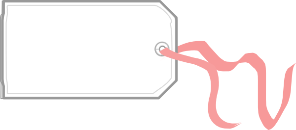 Luggage Tag Template Clipart - Label Template Clip Art (600x265), Png Download