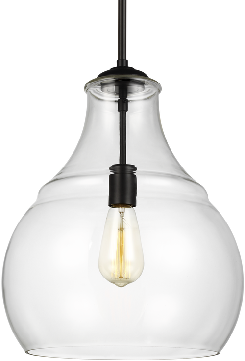 Clear Thick Glass 1-60w Lamp W (582x800), Png Download