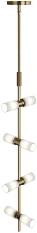 Modernrail Pendant Glass Orbs Aged Brass 2700k 90 Cri - High-cri Led Lighting (480x480), Png Download