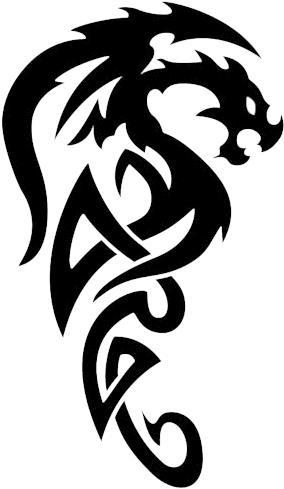 Henna Tattoo - Dragon Tattoo (296x500), Png Download