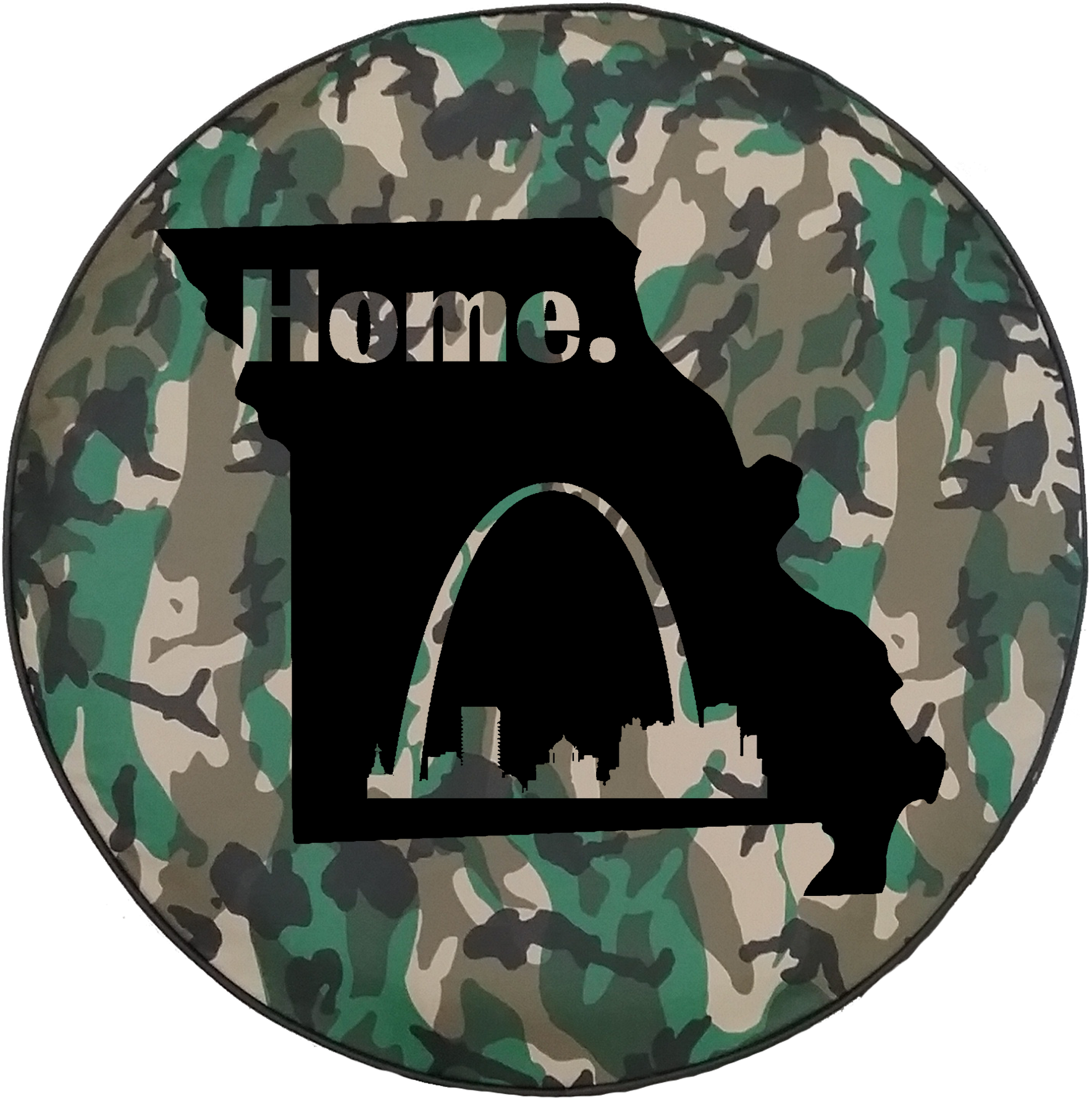 Woodland Classic Camo Missouri St Louis Arch Home State - Camo Punisher Skull (1768x1777), Png Download