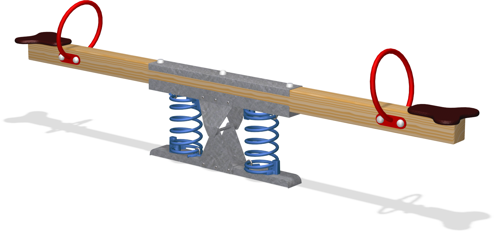 Seesaw With Springs (1594x747), Png Download