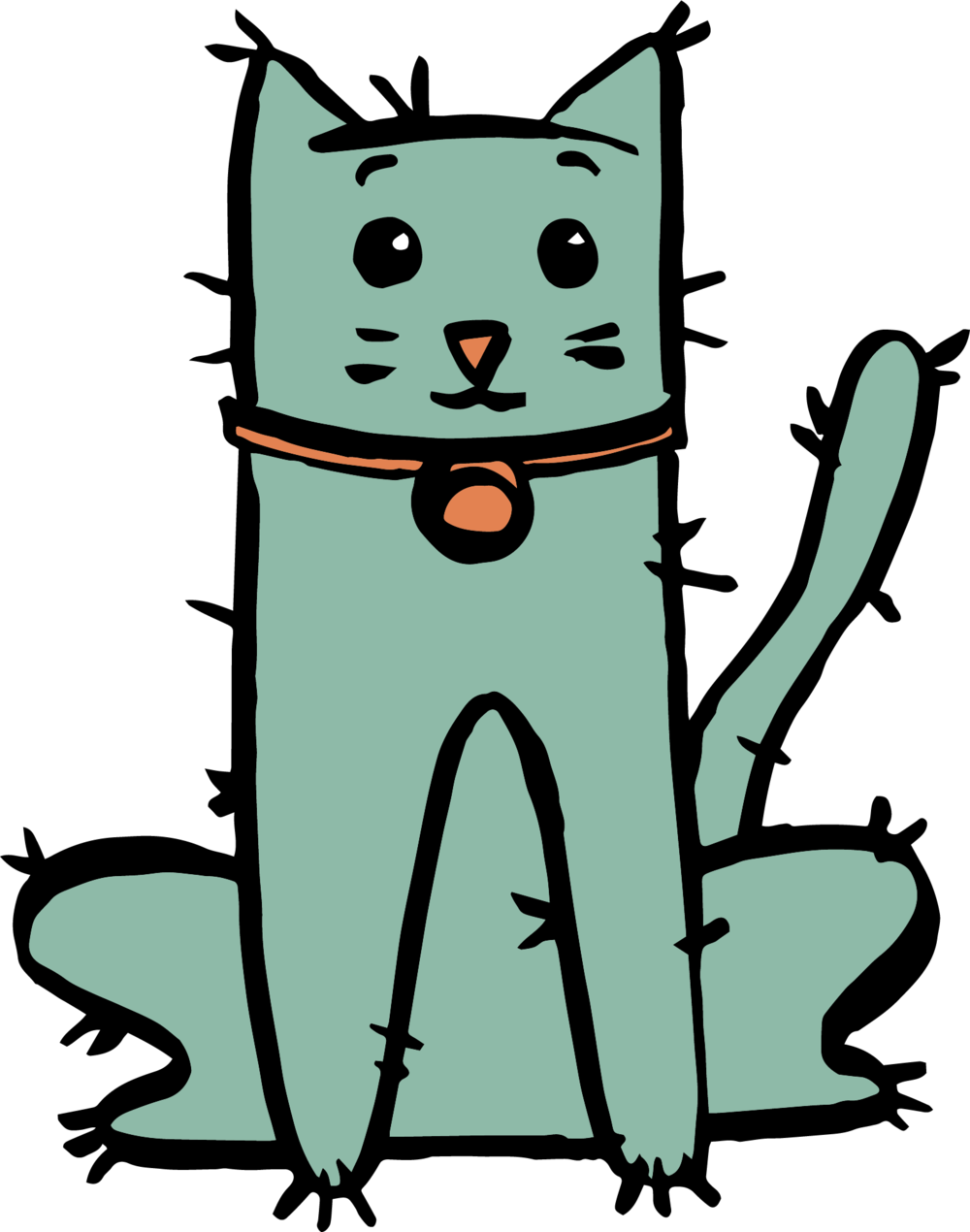 Cactus Cat Solo (1000x1270), Png Download