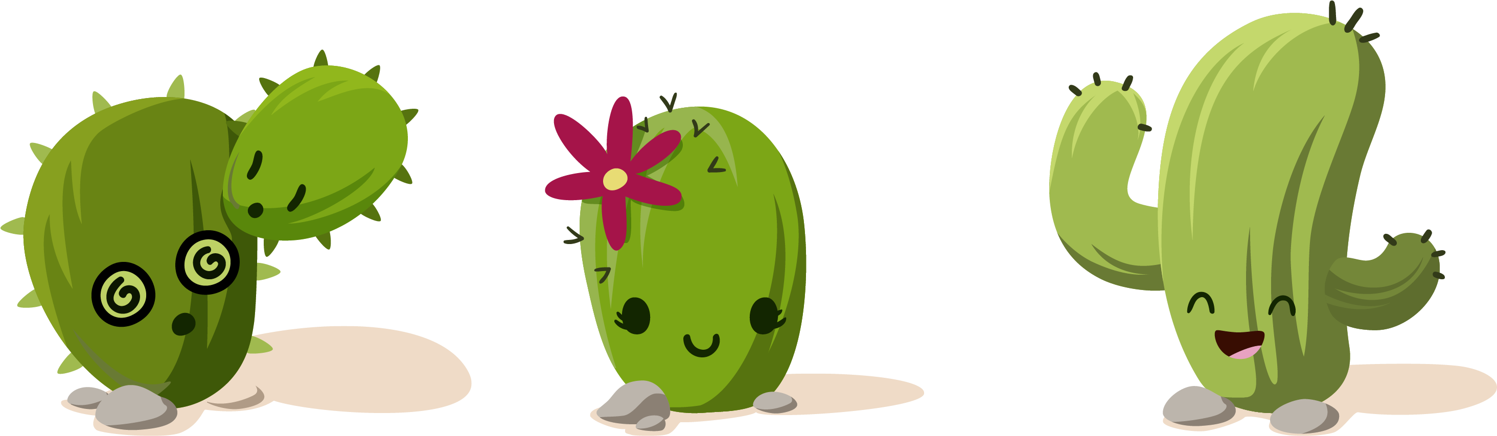 Cactus Png Image - Succulent Clipart (2928x888), Png Download
