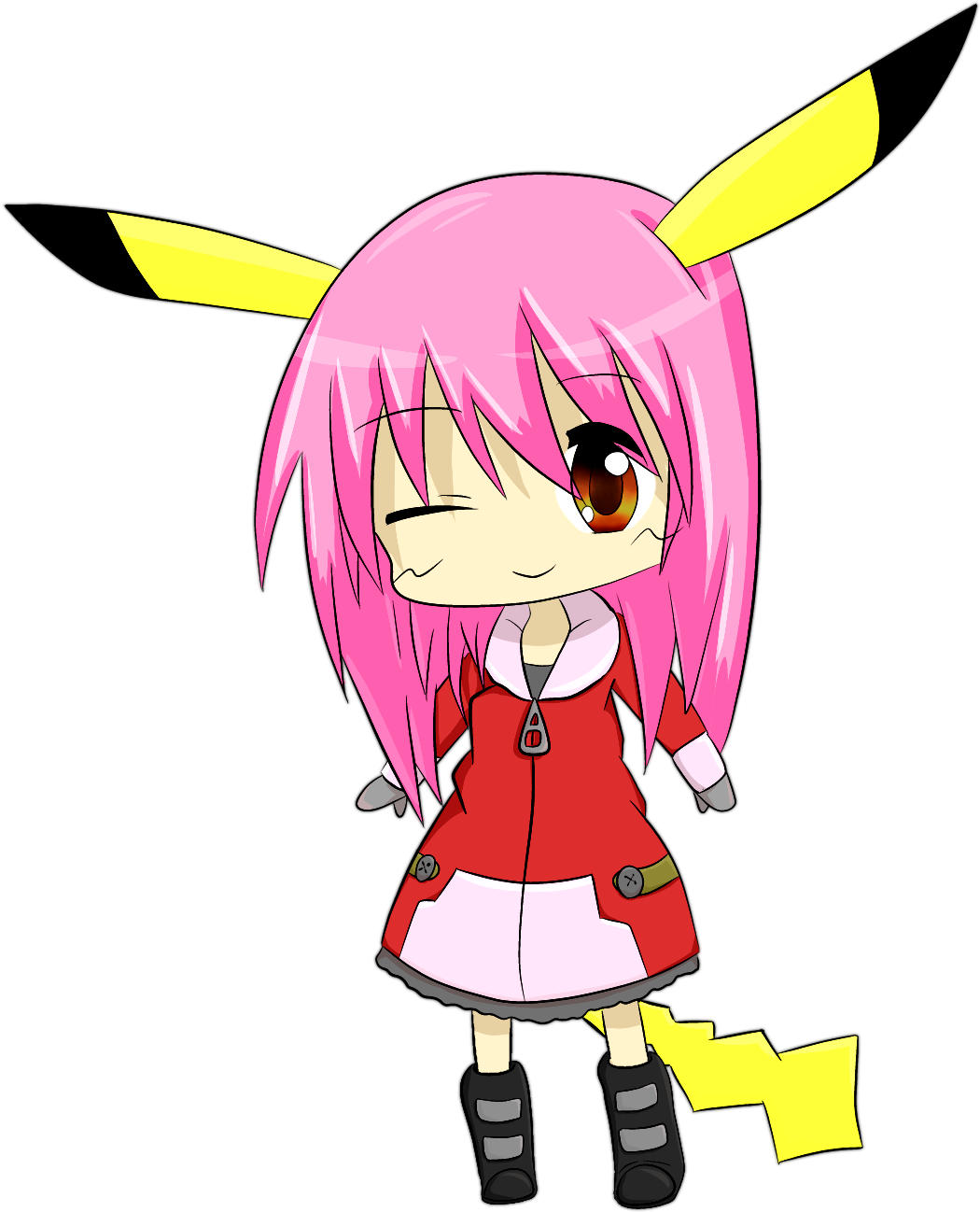Girl Pika Chibi By Smikimimi Clipart - Chibi (1080x1360), Png Download