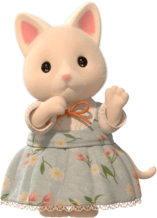 Silk Cat Sister - Figurine (400x435), Png Download