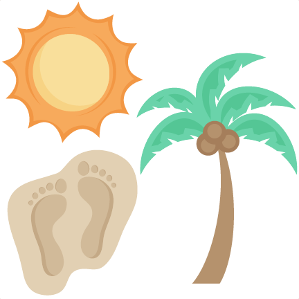 Beach Icons Set Svg Scrapbook Cut File Cute Clipart - Beach Scrapbook Cut Out (432x432), Png Download