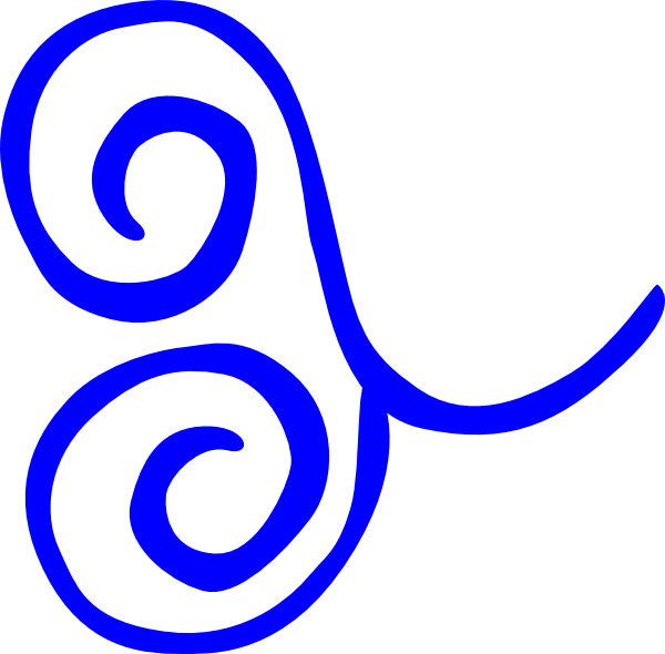 Blue Swirl Svg Clip Arts 600 X 590 Px (600x590), Png Download