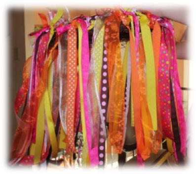 Ribbon Wreath - Satin (397x352), Png Download