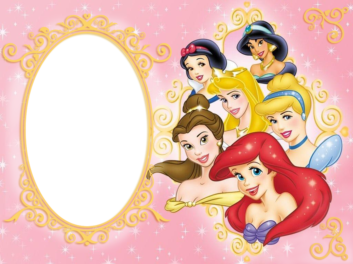 Download Hd Molduras Princesas Disney Princess Baptismal Tarpaulin Transparent Png Image Nicepng Com