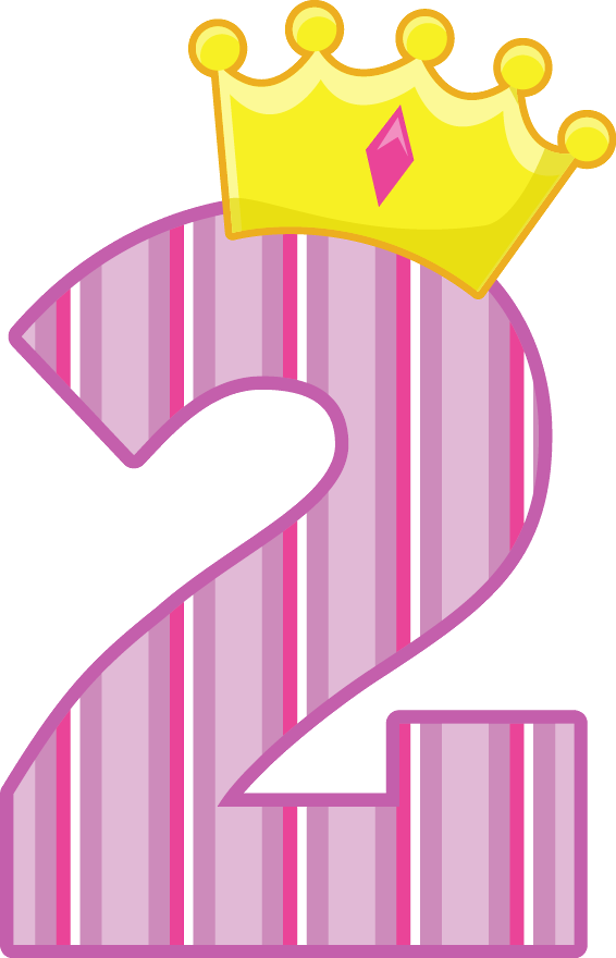 Princesas E Príncipes - Birthday Number 2 (566x880), Png Download