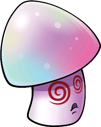 The Hypno Shroom Is A Plant Added To Crazy War Dlc - Pvz 2 Hypno Shroom (354x467), Png Download