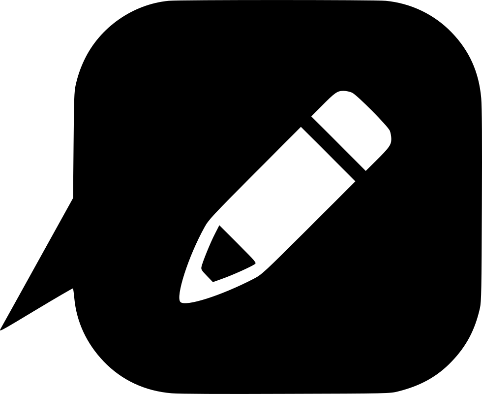 Pencil Message Bubble - Emblem (980x800), Png Download