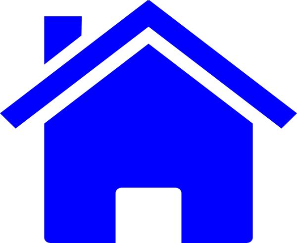 Blue Small House Svg Clip Arts 600 X 491 Px (600x491), Png Download