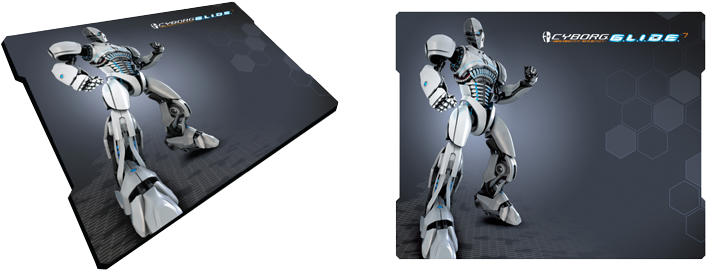 Tag Archives - Cyborg - Mad Catz G.l.i.d.e. 5 Gaming Surface - Mouse Pad (728x274), Png Download