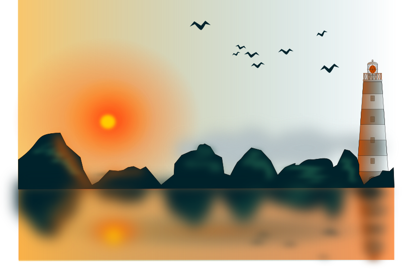 Sunset Clipart Png Download - Sunset (800x537), Png Download