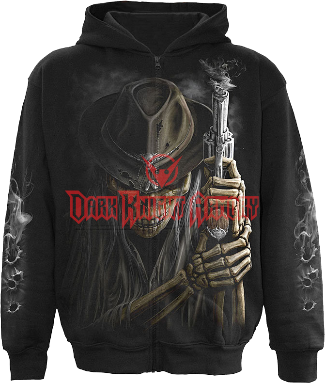 Smoking Gun Zip Up Hoodie - Spiral Cast Out Zipped Hoodie Black Xxl (800x800), Png Download