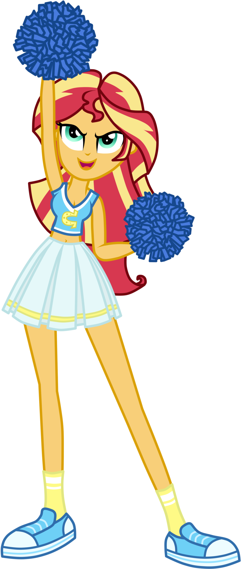 Cheerleader Clipart Cheerleading Base - My Little Pony Equestria Girls Legend Of Everfree Sunset (641x1246), Png Download