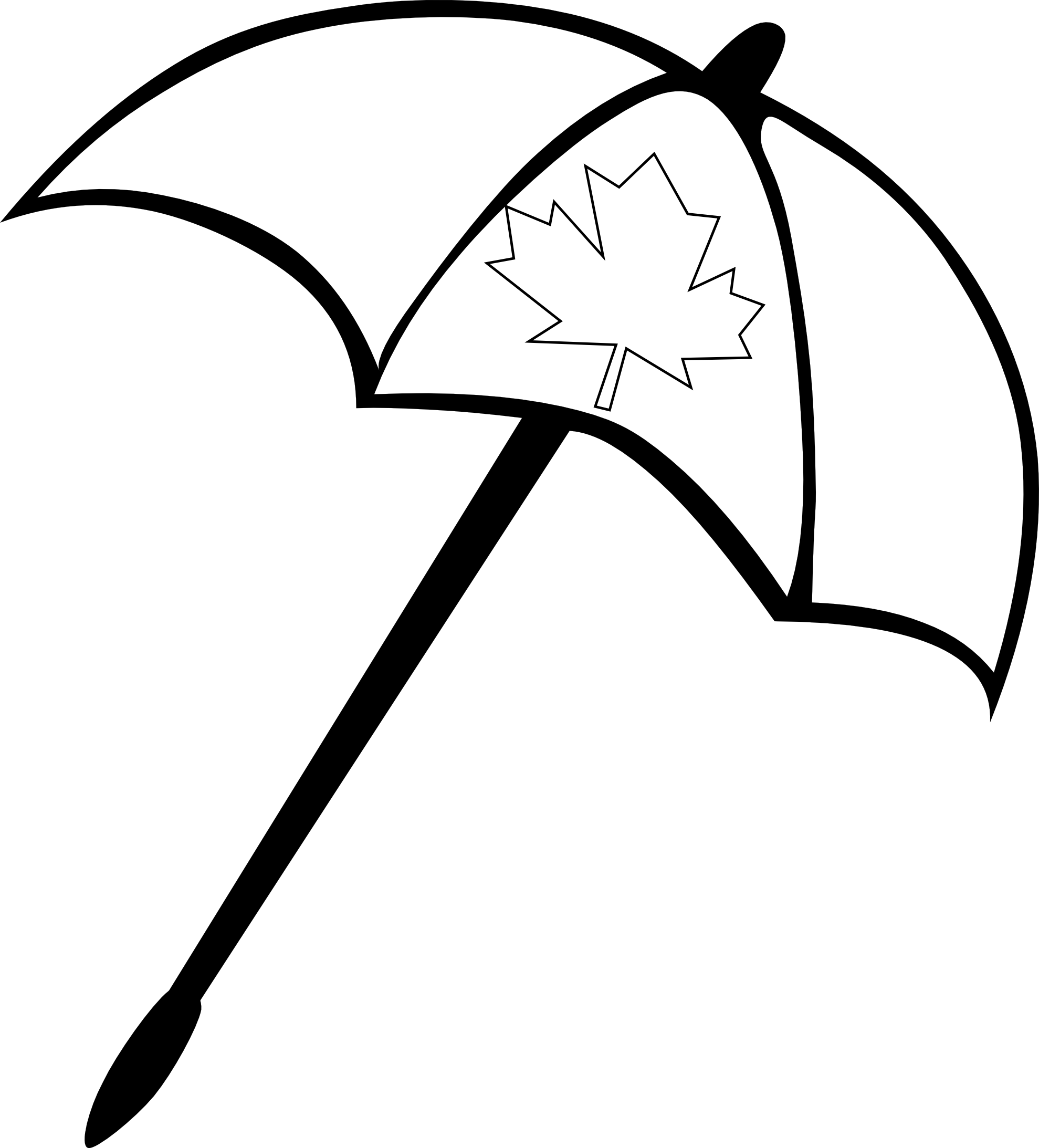 Clip Black And White Beach Drawing At Getdrawings - Umbrella Pic In Clip Art Black And White (1979x2186), Png Download