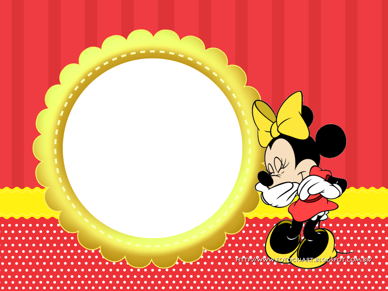Molduras Da Minnie Png - Cartoon (1600x1198), Png Download