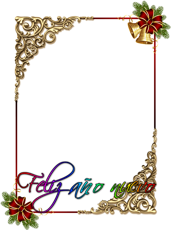 Marcos Para Fotos De Feliz Año Nuevo - Christmas Frame And Borders (600x800), Png Download