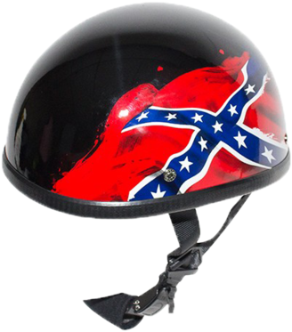 Confederate Flag Novelty Motorcycle Helmet - Rebel Flag (371x390), Png Download