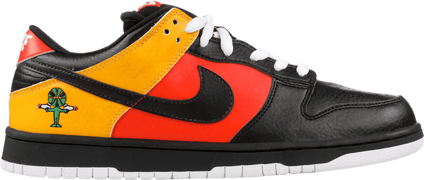Dunk Low Pro Sb 'raygun' - Nike Sb Raygun (849x361), Png Download