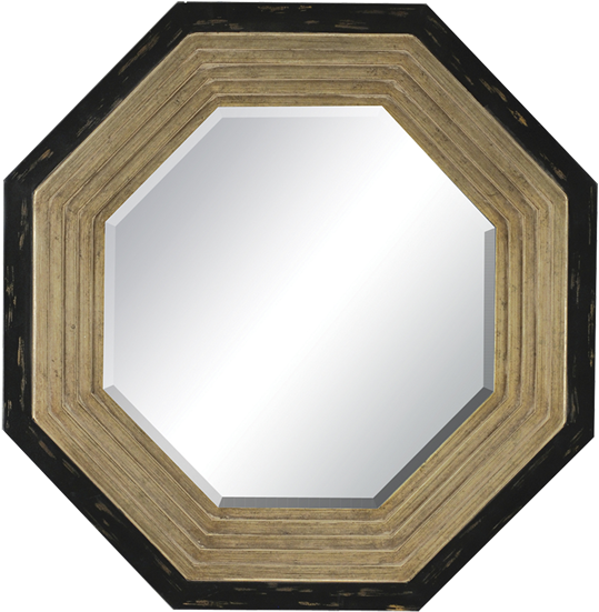 Gold/black Octagon Mirror - Paragon Octagon Mirror (550x550), Png Download