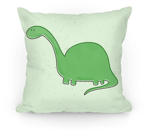 Cute Green Dinosaur Pillow - Pillow (484x484), Png Download
