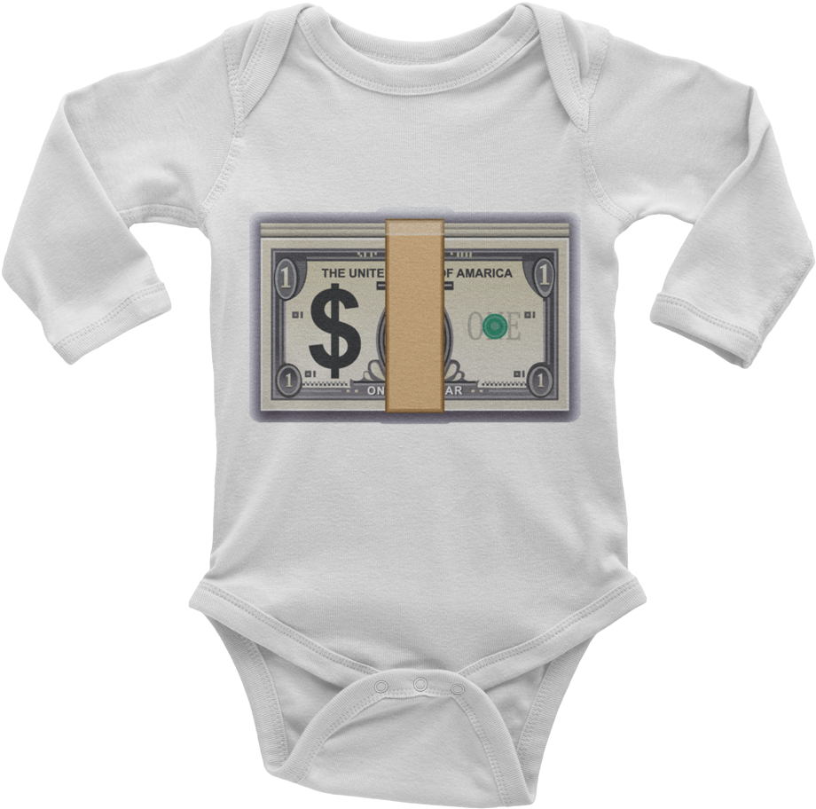 Emoji Baby Long Sleeve One Piece - Love My Godmother Baby Clothes (1000x1000), Png Download