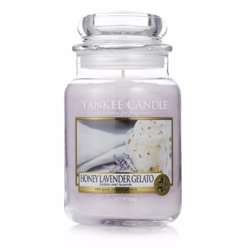 Yankee Candle Honey Lavender Gelato Candle (800x505), Png Download