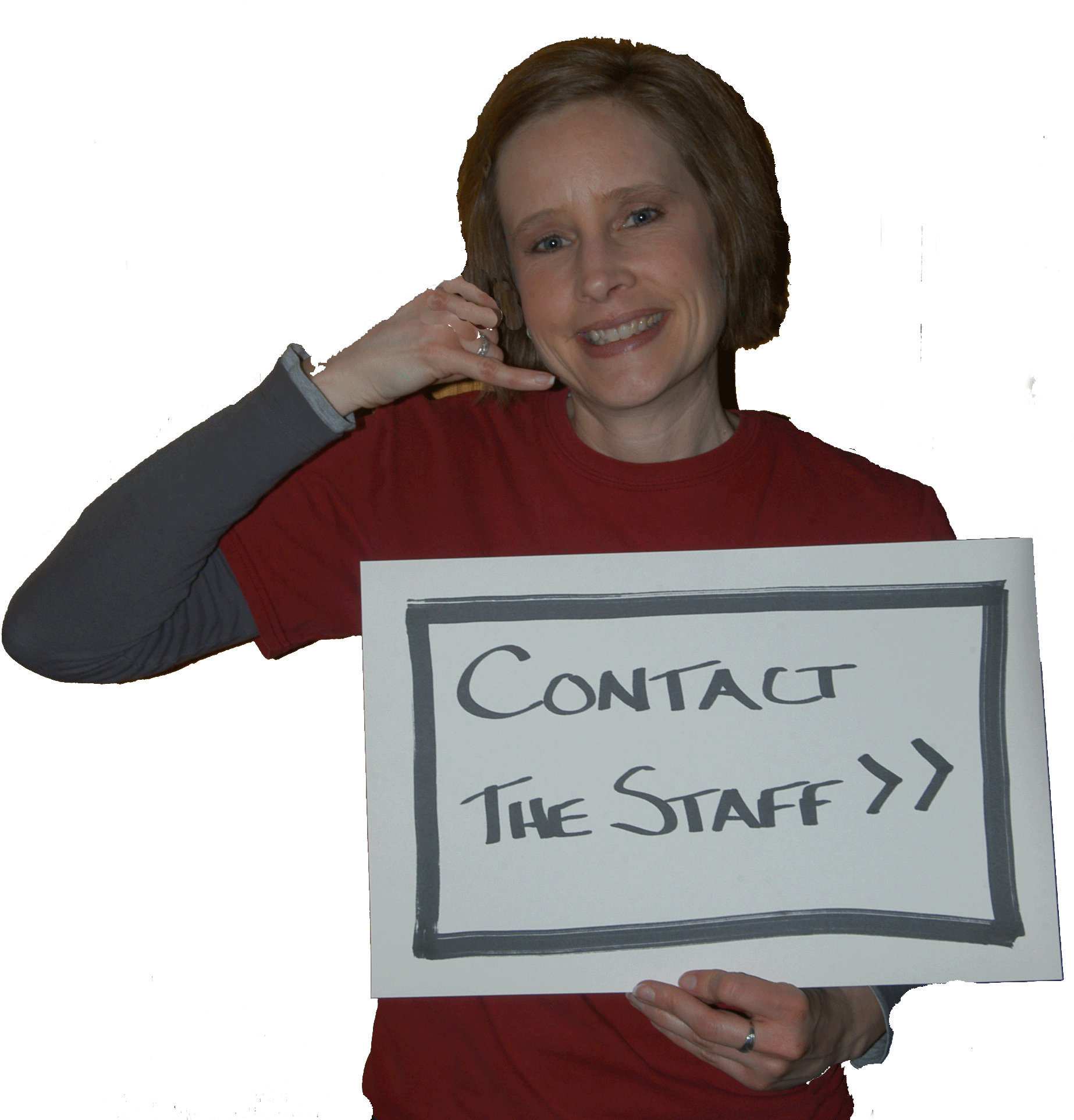 Contact The Eagle Bluff Staff - Sign (1879x1927), Png Download