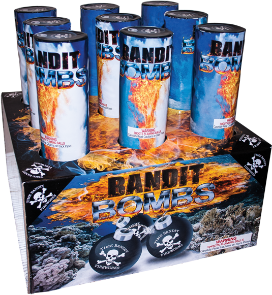 9 Shot Bandit Bombs - Bomb (662x590), Png Download