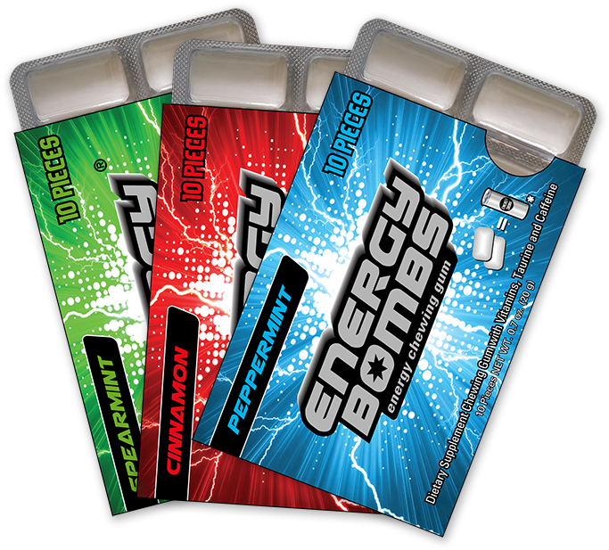 Energy Bombs Chewing Gum - Energy Bombs Menta Fresca 10 Chicles (800x676), Png Download