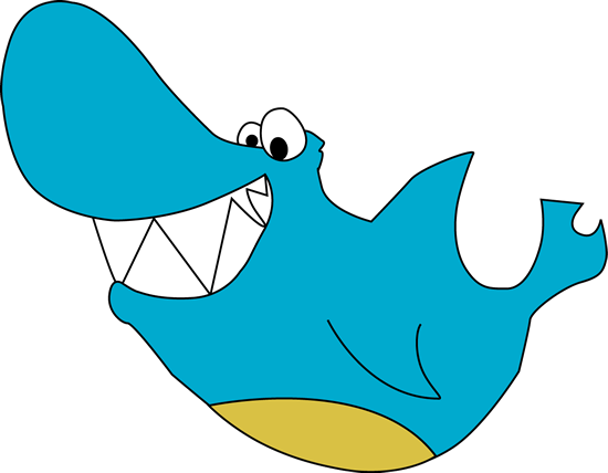 Cartoon Shark Clip Art - Clip Art (550x428), Png Download